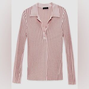 AS by DF Modena Knit Long Sleeve Top in Blush/Bronze